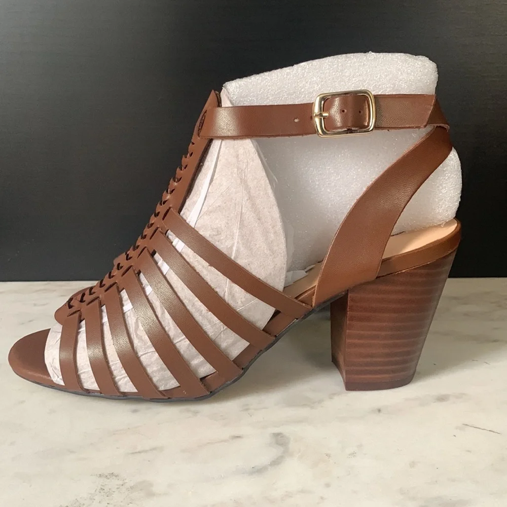 Belle Vita Brown Lissie Heeled Gladiator Sandals